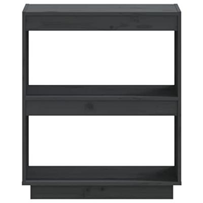 Boekenkast 60x35x71 cm massief grenenhout grijs