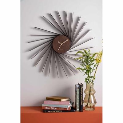 Karlsson - Wall clock Helix XL dark wood veneer