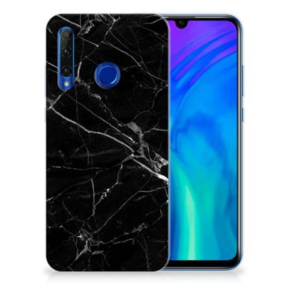 Honor 20 Lite | TPU | Siliconen hoesje | Marmer Zwart - Origineel Cadeau Vader