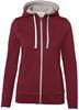 Hakro 255 Women's hooded jacket Bonded - Burgundy/Silver - M - thumbnail