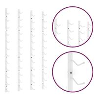 Wijnrekken 2 st voor 12 flessen wandmontage ijzer wit - thumbnail