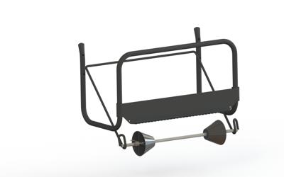 Poetspapierdispenser Euro Products M1 muurstandaard zwart 438304