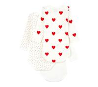 Set van 3 rompers met lange mouwen PETIT BATEAU veel wit - thumbnail