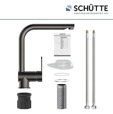 Schutte RIO ééngreepsmengkraan keuken met hoge uitloop | hoogglans grafiet
 79836 - thumbnail