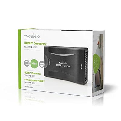 HDMI-Converter | Scart Female | HDMI Input | 1-weg | 1080p | 1.2 Gbps | ABS | Zwart