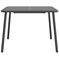 Tuintafel 100x100x71 cm staal antracietkleurig - thumbnail