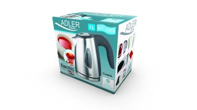 Adler AD 1203 waterkoker 1 l Zilver 1630 W