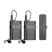 BOYA BY-WM4 Pro K4 draadloze microfoon-set met 2 zenders en Lightning-ontvanger voor iPhone - thumbnail