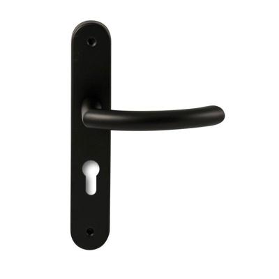 Hardbrass Deurkruk Helsinki op ovaal langschild profielcilindergat 72mm - zwart Hardbrass Deurkruk Helsinki op ovaal langschild profielcilindergat 72mm - zwart