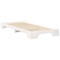 Bedframe met opslag Wit 100 x 210 cm Hout - thumbnail