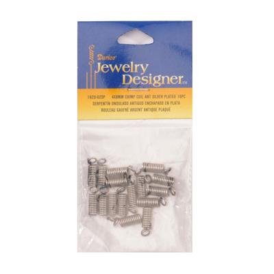Darice • crimp coil 4x8mm 16pcs antique silver