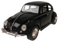 Toys Amsterdam auto Volkswagen Beetle pull back 1:32 staal zwart - thumbnail