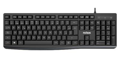 Toetsenbord Nilox NXKBE000013 Zwart Qwerty Spaans - thumbnail
