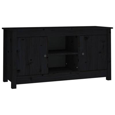Tv-meubel 103x36,5x52 cm massief grenenhout zwart Tv-meubel 103x36,5x52 cm massief grenenhout zwart