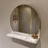 MONDIAZ SPOT spiegel rond 40cm met Spiegelplanchet kleur Frappe. - thumbnail