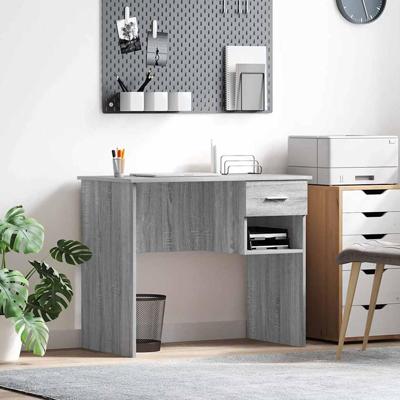Bureau met lade Grijs sonoma 90 x 49.5 x 75 cm Bewerkt hout