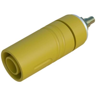 Hirschmann Test & Measurement SAB 2640 LK Au Veiligheids-labconnector, female Bus, inbouw verticaal Stift-Ø: 4 mm Geel 1 stuk(s)