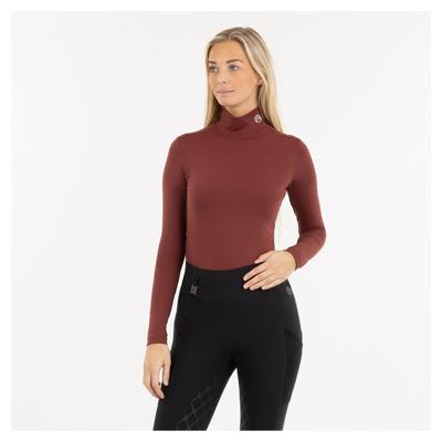 Anky Mockneck Shirt bordeaux maat:m