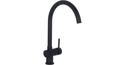 Saqu Shine keukenkraan hoge uitloop mat zwart Saqu Shine keukenkraan hoge uitloop mat zwart