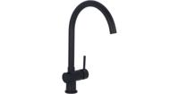 Saqu Shine keukenkraan hoge uitloop mat zwart - thumbnail