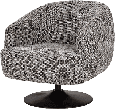 Tower Living Draaifauteuil 'Barga' kleur Wit/Grijs
