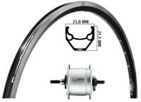 Ryde voorwiel ZAC2000 28 inch naafdynamo 36G zwart - thumbnail