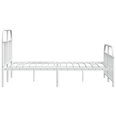 Bedframe met hoofd- en voeteneinde metaal wit 183x213 cm