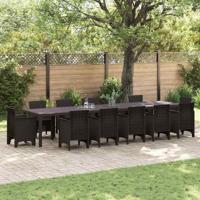 Tuintafel 400x100x73 cm poly rattan bruin - thumbnail