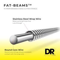 DR Strings FB-45/100 Fat-Beams Light to Medium 45-100 basgitaarsnaren - thumbnail