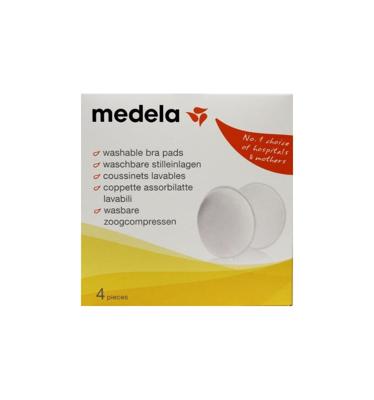 Doos met 4 wasbare borstvoedingscompressen Safe & Dry MEDELA wit Doos met 4 wasbare borstvoedingscompressen Safe & Dry MEDELA wit
