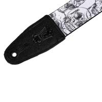 Levys Leathers MPD2C-048 polyester gitaarband met print - skulls - thumbnail