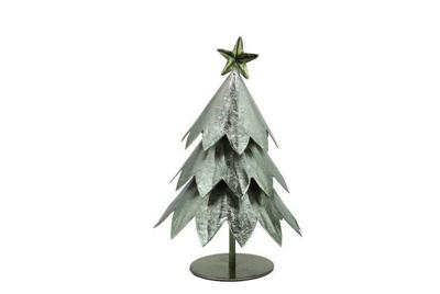 Scottish kerstboom licht groen ijzer 18 cm
