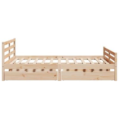 Bedframe zonder matras massief grenenhout 140x200 cm