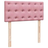 Boxspring met matras fluweel roze 80x200 cm - thumbnail
