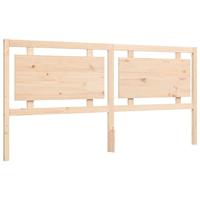 Bedframe met hoofdbord massief hout 180x200 cm - thumbnail