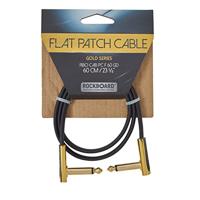 RockBoard Gold Series Flat Patch Cable zwart 60 cm - thumbnail