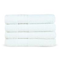 Good Morning Handdoeken set van 4 "Uni" - Wit - (50x100 cm) - Katoen - thumbnail