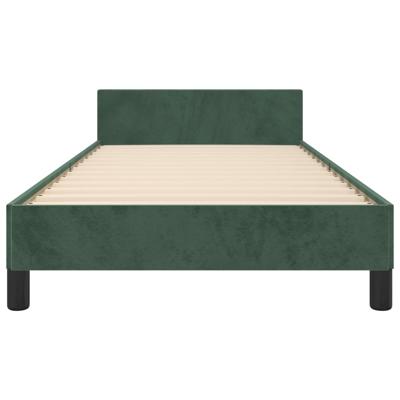Bedframe zonder matras 90x200 cm fluweel donkergroen - thumbnail