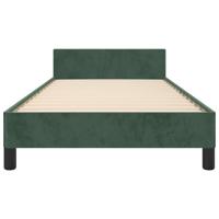 Bedframe zonder matras 140x190 cm fluweel donkergroen - thumbnail