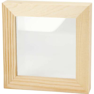 Creativ Company 3d lijst met glas, d: 2,5 cm, afm 12,3x12,3 cm, 1 stuk - thumbnail