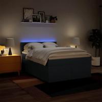 Boxspring met matras stof blauw 160x200 cm - thumbnail