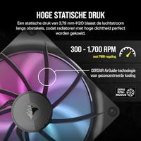 Corsair iCUE LINK RX140 RGB PC-ventilator Zwart (b x h x d) 140 x 140 x 25 mm Incl. LED-verlichting - thumbnail