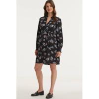 PIECES Maternity zwangerschapsjurk Lunilla van gerecycled polyester /oranje/blauw - thumbnail