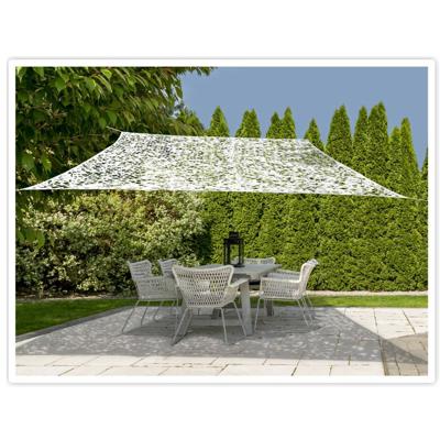 Schaduwdoek Camouflage - vierkant 3x3 - wit