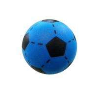 Overige Merken Soft voetbal 20 cm blauw/zwart - thumbnail