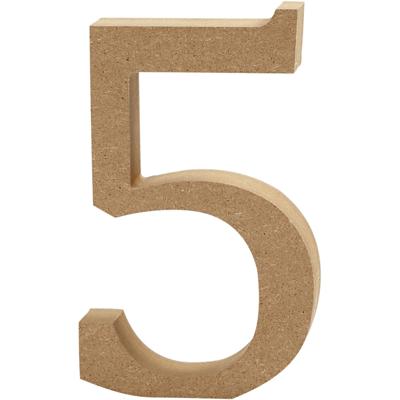 Creativ Company Cijfer 5 mdf 13cm, 1st.