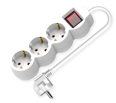 VALUE 3-voudige stekkerdoos met schakelaar, wit, 3 m VALUE 3-voudige stekkerdoos met schakelaar, wit, 3 m