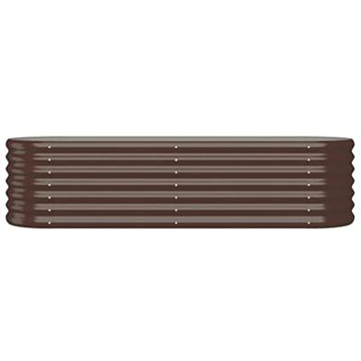 VidaXL Plantenbak 152x40x36 cm gepoedercoat staal bruin