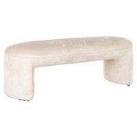 Richmond Eetkamerbank 'Fargo' Chenille, kleur Wit - thumbnail