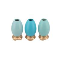 Daan Kromhout Paasdecoratie paasei blauw 9 cm 3 assorti | 12 stuks - thumbnail